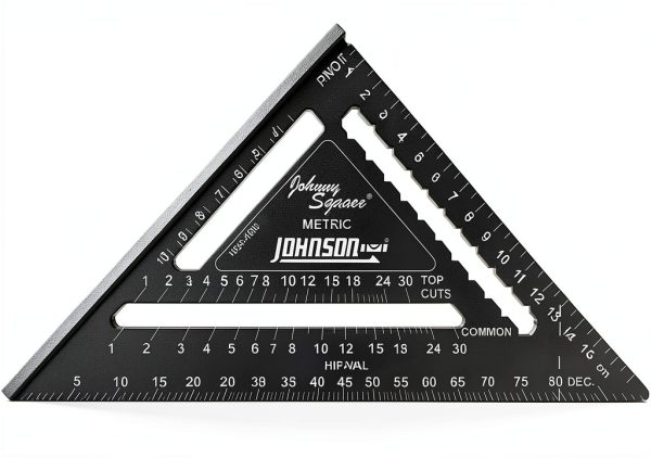 Johnson Rafter Square Aluminum Metric Carpenter Tool-0