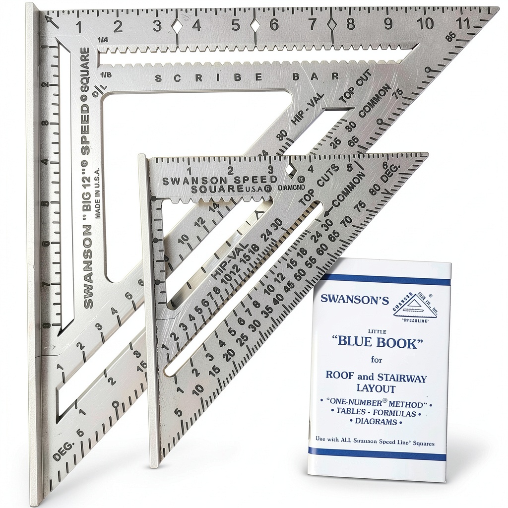 Installing Swanson Speed Square Aluminum Tool 7 and 12 Inch on a wooden desk