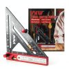 VNW Aluminum Rafter Square Protractor Level Precision Ruler-0