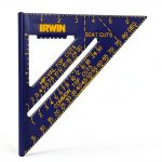 IRWIN Aluminum Rafter Square 7 Inch Blue Carpentry Tool-0