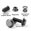 Ruibapa Flanged Hex Head Bolts M10-1.5×35mm Black Zinc Plated 10.9-2