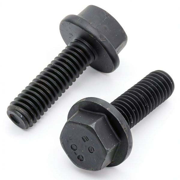 Glvaner M10-1.5 x 35mm Alloy Steel Flanged Hex Bolt 10.9 Black Oxide-0
