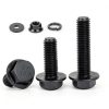 Ruibapa Flanged Hex Head Bolts M10-1.5×35mm Black Zinc Plated 10.9-3